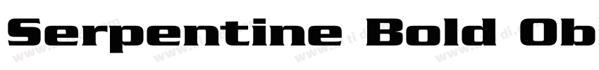 Serpentine Bold Obli字体转换
